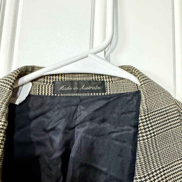 Vintage Country Road 1980s Suit Jacket Wool Blend Tweed Brown Brown Size 44 - Picture 3 of 9